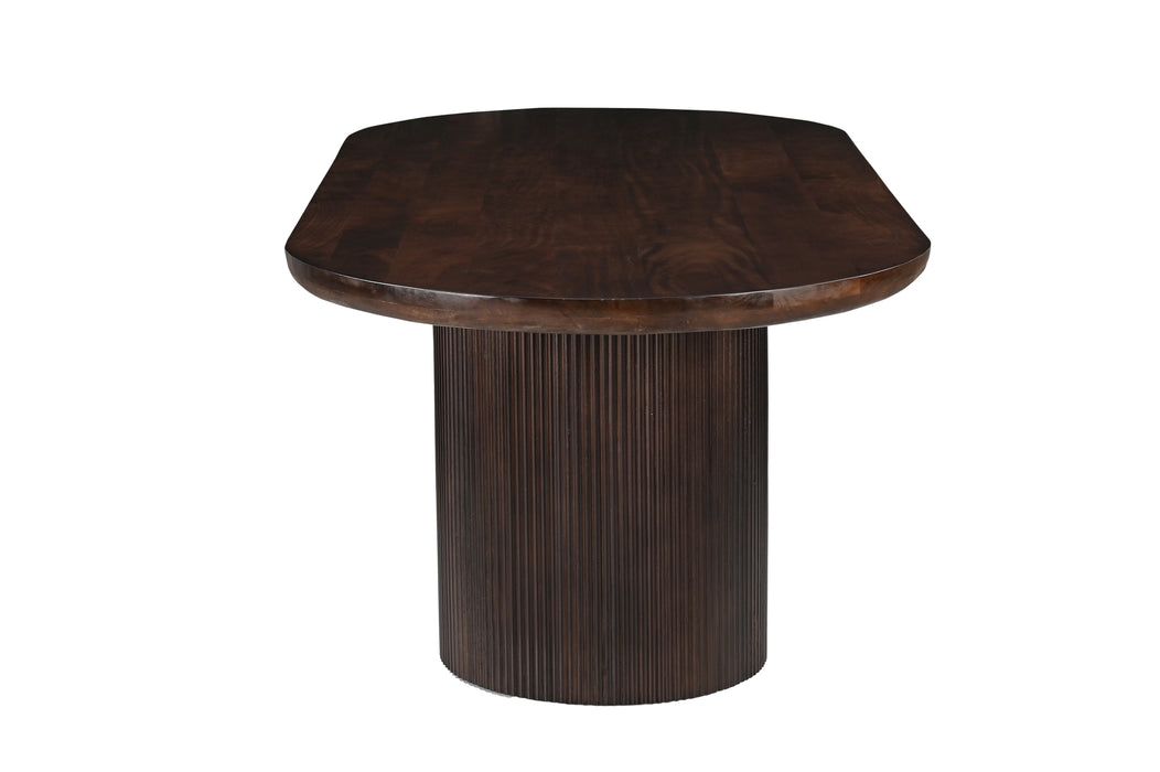 Livingfurn Sevilla Brown 250cm - Bruin - Mangohout-Eettafels-Livingfurn