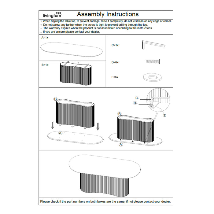 Livingfurn Sevilla Brown 250cm - Bruin - Mangohout-Eettafels-Livingfurn