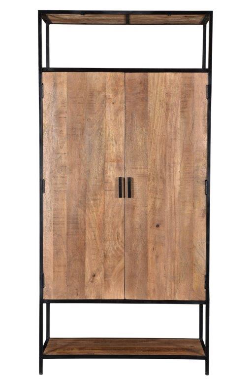 Livingfurn Sturdy 2 Doors 100cm - Naturel - Metaal-Opbergkasten-Livingfurn