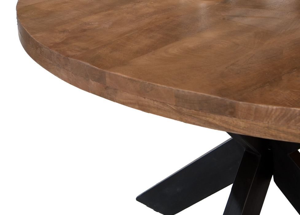 Livingfurn Sturdy Round 140 cm - Naturel - Metaal-Eettafels-Livingfurn