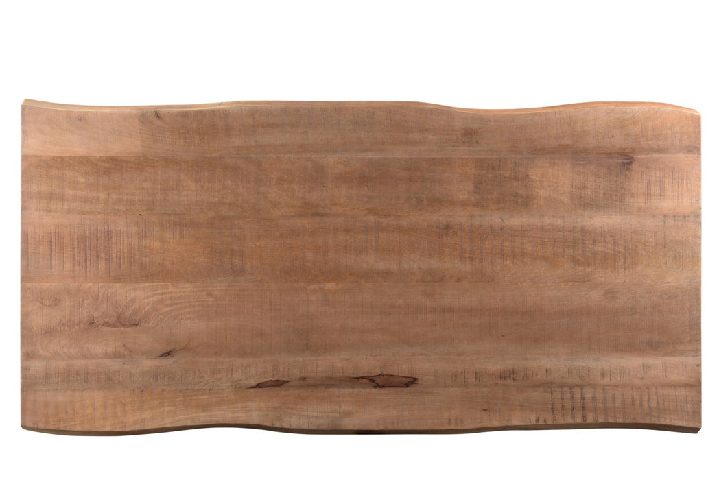 Livingfurn Sturdy Tree Top U 220 cm - Naturel - Metaal-Eettafels-Livingfurn