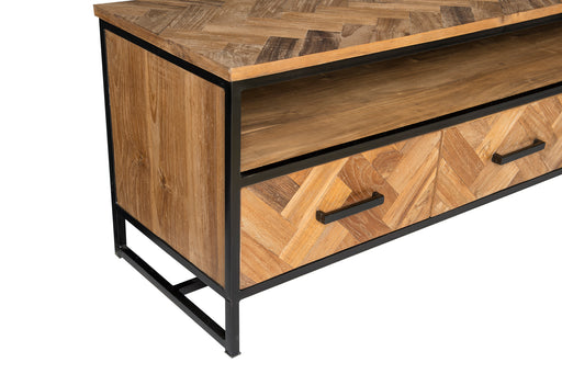 Livingfurn TV Accent 150 cm - Naturel - Metaal-TV-meubels-Livingfurn