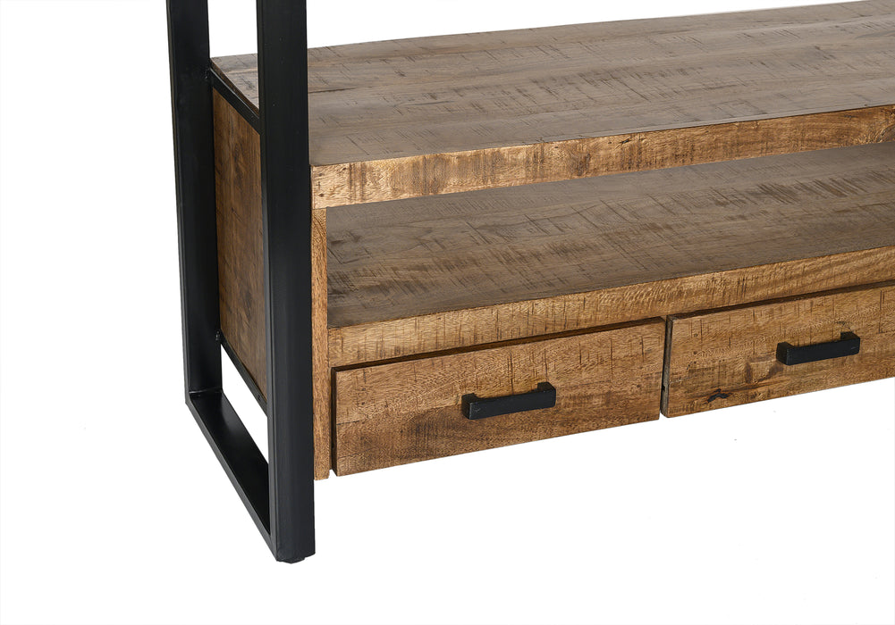 Livingfurn TV- Nairobi High 150 cm - Naturel - Metaal-TV-meubels-Livingfurn