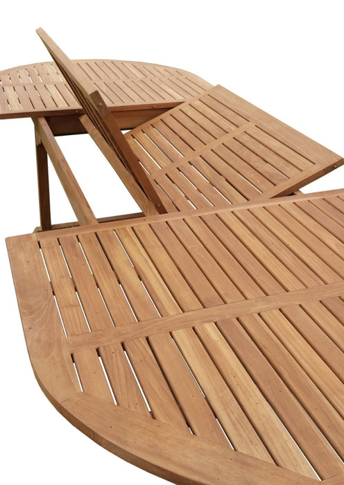 Livingfurn Table Oval Extension 180/240 cm - Naturel - Hout-Eettafels-Livingfurn