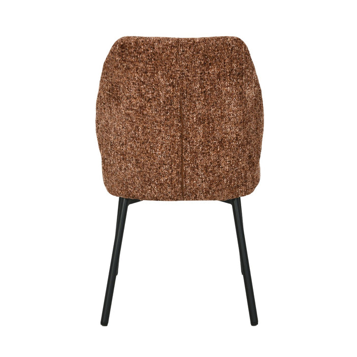 Livingfurn Tess Bordeaux - Rood - Metaal-Eetkamerstoelen-Livingfurn