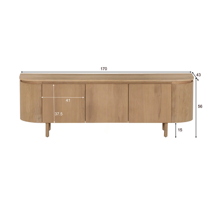 Livingfurn Tobago 170cm - Naturel - Eiken-Dressoirs-Livingfurn