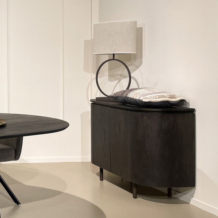 Livingfurn Tobago Espresso 115cm - Bruin - Eiken-Dressoirs-Livingfurn