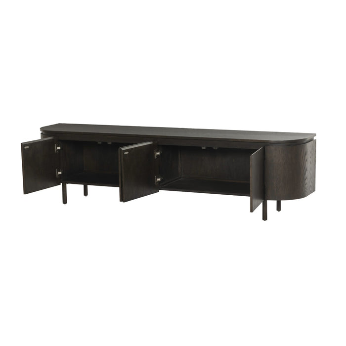 Livingfurn Tobago Espresso 210cm - Bruin - Eiken-Dressoirs-Livingfurn