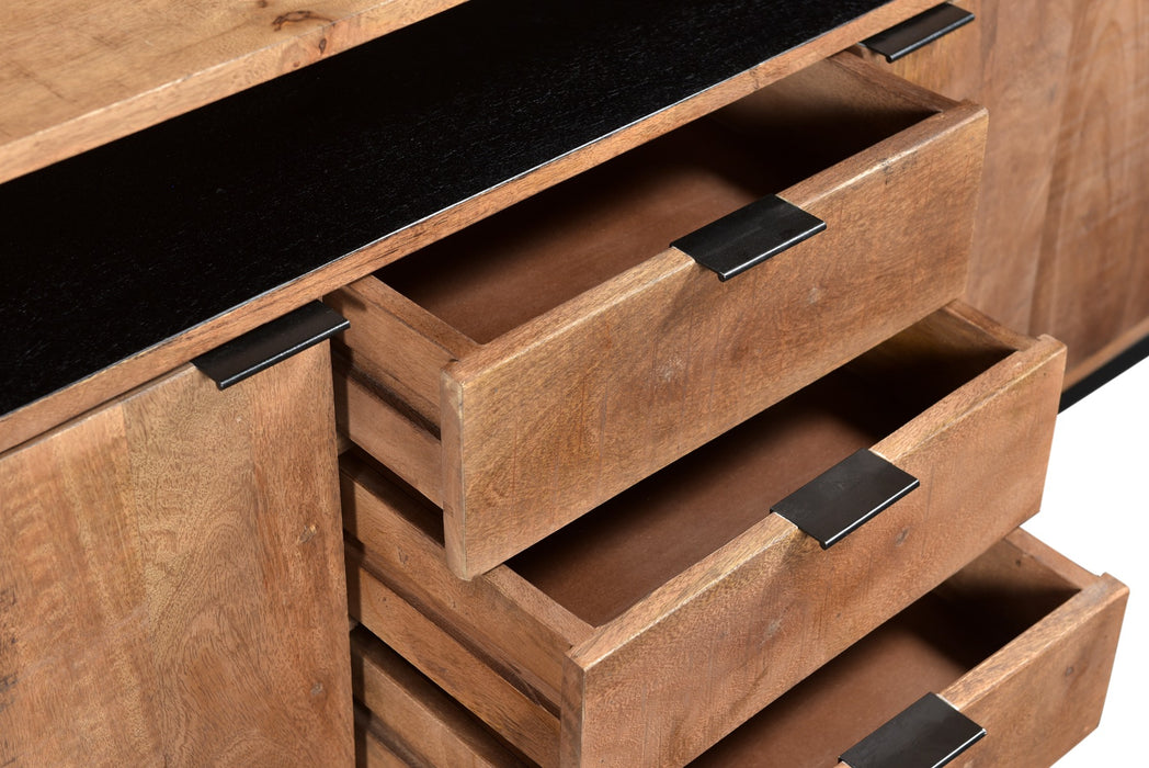 Livingfurn Valdez 150 cm - Naturel - Metaal-Opbergkasten-Livingfurn