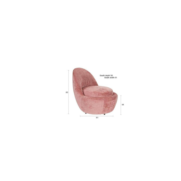 Lounge Chair Nash Pink-Fauteuils-Creating Home