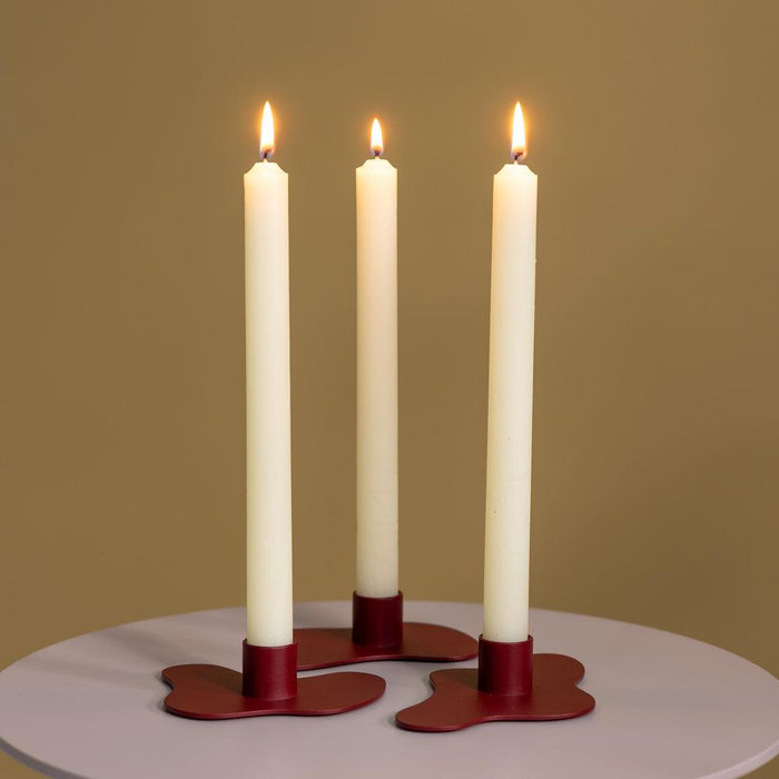 MELT Kandelaar set van 3 - Burgundy-Kandelaars-Spinder