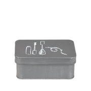 Make-Up opbergkist Antiek Grijs Metaal - 21x15x9 cm-Opbergdozen en manden-LABEL51