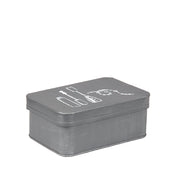 Make-Up opbergkist Antiek Grijs Metaal - 21x15x9 cm-Opbergdozen en manden-LABEL51