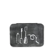 Make-Up opbergkist Antiek Zwart Metaal - 21x15x9 cm-Opbergdozen en manden-LABEL51
