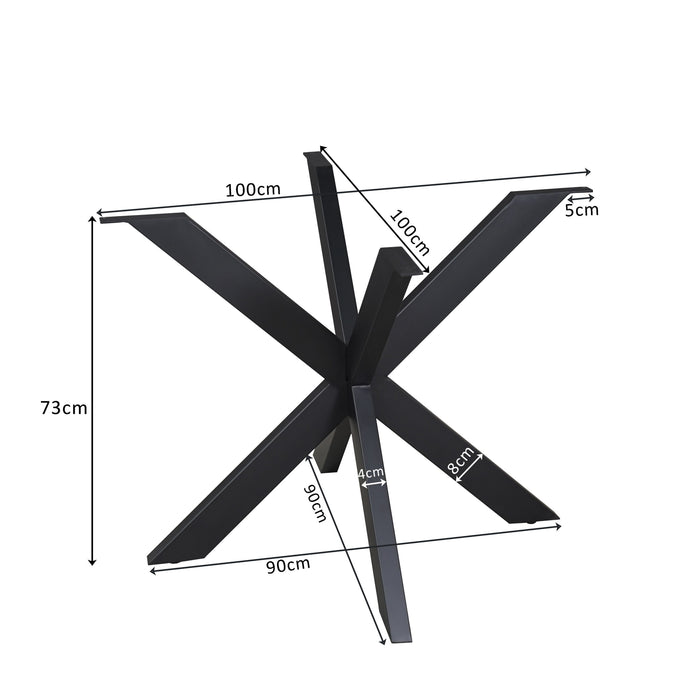 Matrixpoot Rond Zwart 140 cm Koker 4x8 cm-Tafelpoten-Creating Home