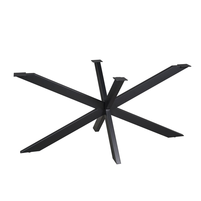 Matrixpoot Zwart Ovaal/Rechthoek 160 cm Koker 4x8 cm-Tafelpoten-Creating Home