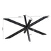 Matrixpoot Zwart Ovaal/Rechthoek 160 cm Koker 4x8 cm-Tafelpoten-Creating Home