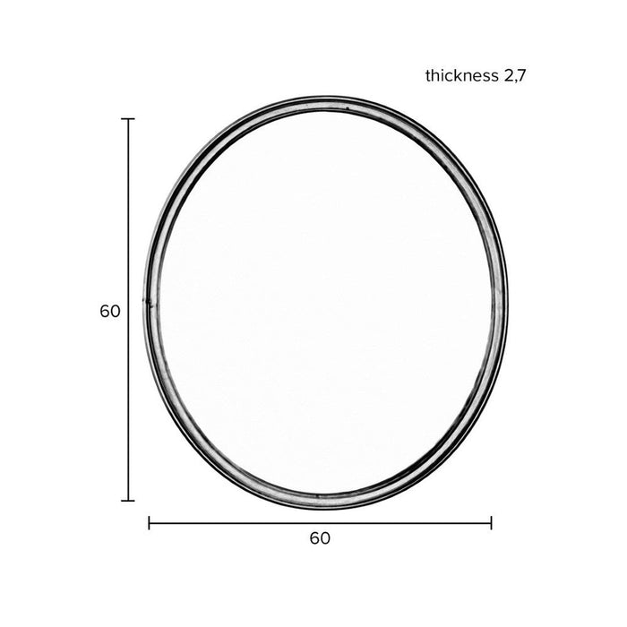 Matz Spiegel Rond Zwart-Spiegels-Creating Home