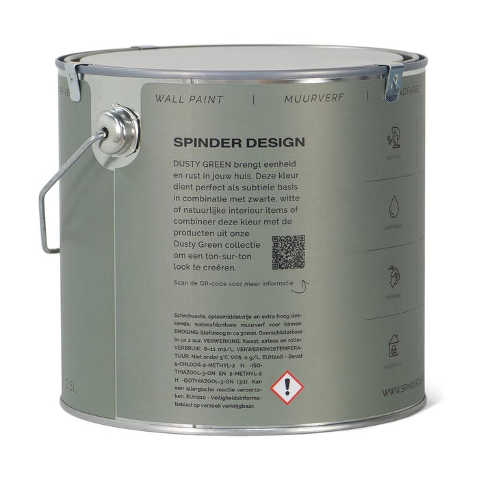 Muurverf WALL PAINT Dusty Green 16x16x15.7cm Spinder Design-Verf-Spinder