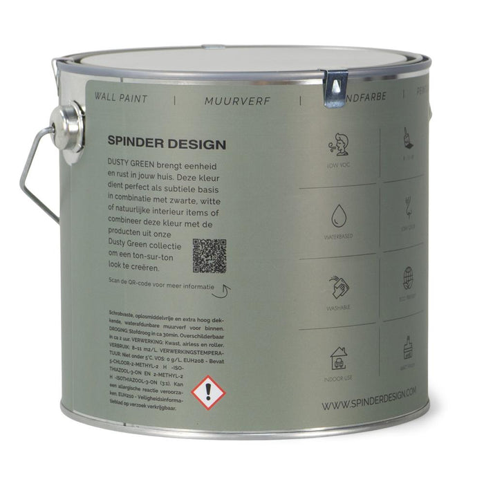 Muurverf WALL PAINT Dusty Green 16x16x15.7cm Spinder Design-Verf-Spinder