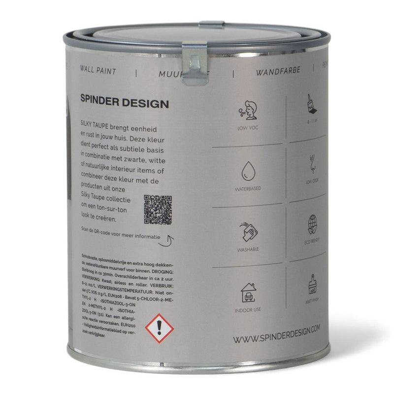 Muurverf WALL PAINT Silky Taupe 11x11x13.3cm Spinder Design-Muurverf-Spinder