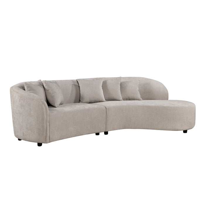 MySofa Novi Hoekbank Licht Grijs 3 zits + Lounge R