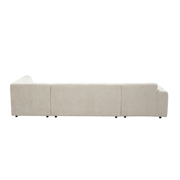 MySofa Ruby U-bank Beige Lounge L + 2,5 + Ottomane R