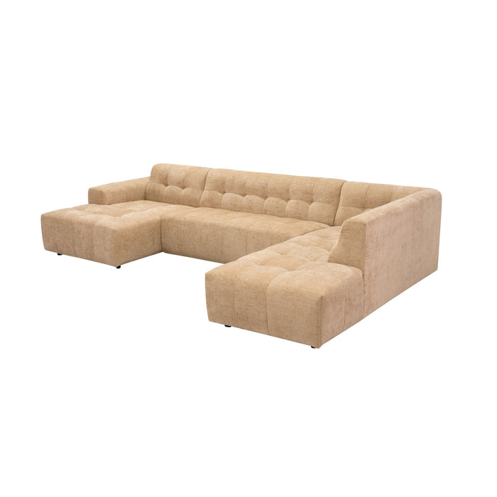 MySofa Ruby U-bank Camel Lounge L + 2,5 + Ottomane R