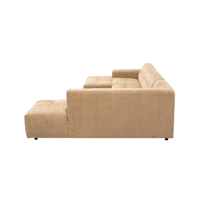 MySofa Ruby U-bank Camel Lounge L + 2,5 + Ottomane R