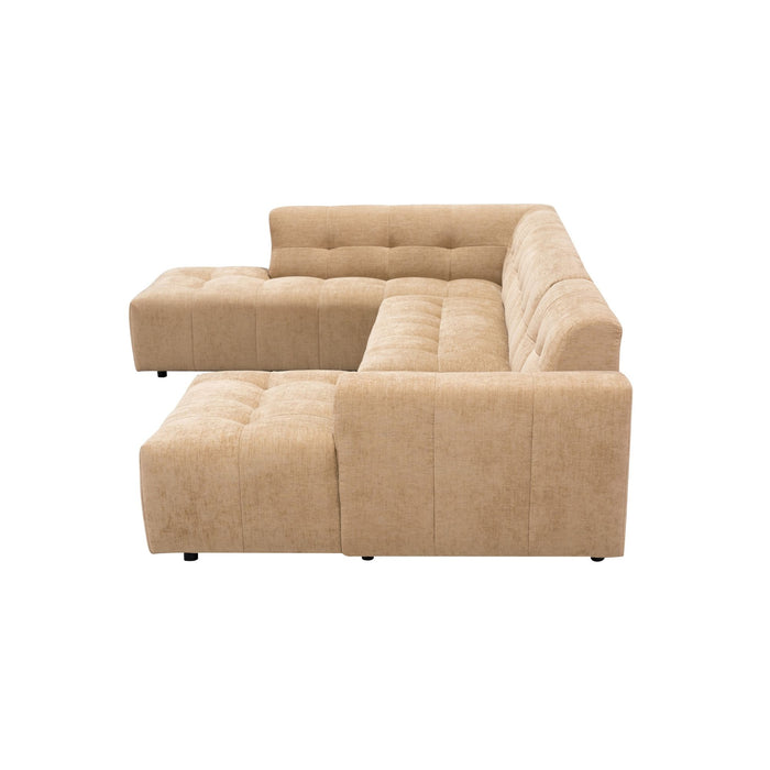 MySofa Ruby U-bank Camel Ottomane L + 2,5 + Lounge R
