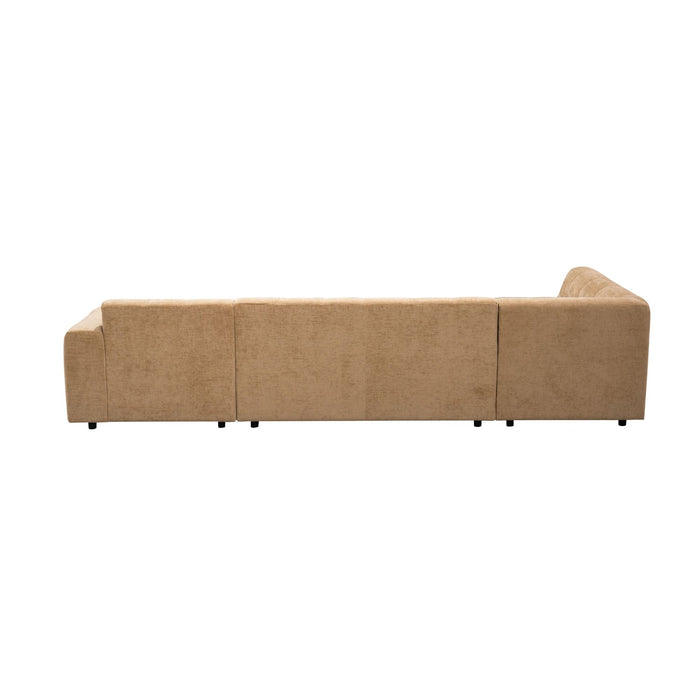 MySofa Ruby U-bank Camel Ottomane L + 2,5 + Lounge R