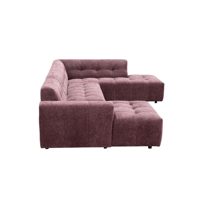 MySofa Ruby U-bank Paars Lounge L + 2,5 + Ottomane R