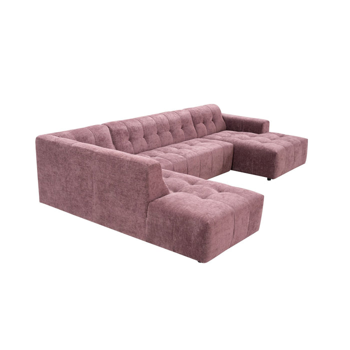MySofa Ruby U-bank Paars Ottomane L + 2,5 + Lounge R