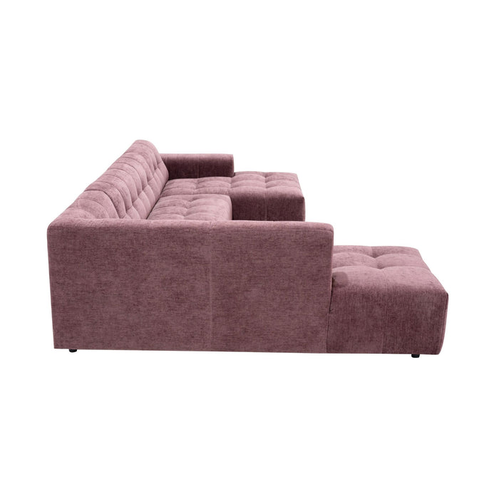 MySofa Ruby U-bank Paars Ottomane L + 2,5 + Lounge R