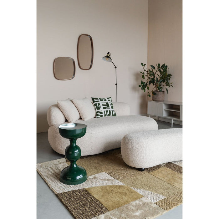 Noxx Hocker Wit Boucle Stof 46 cm-Poefen-Creating Home