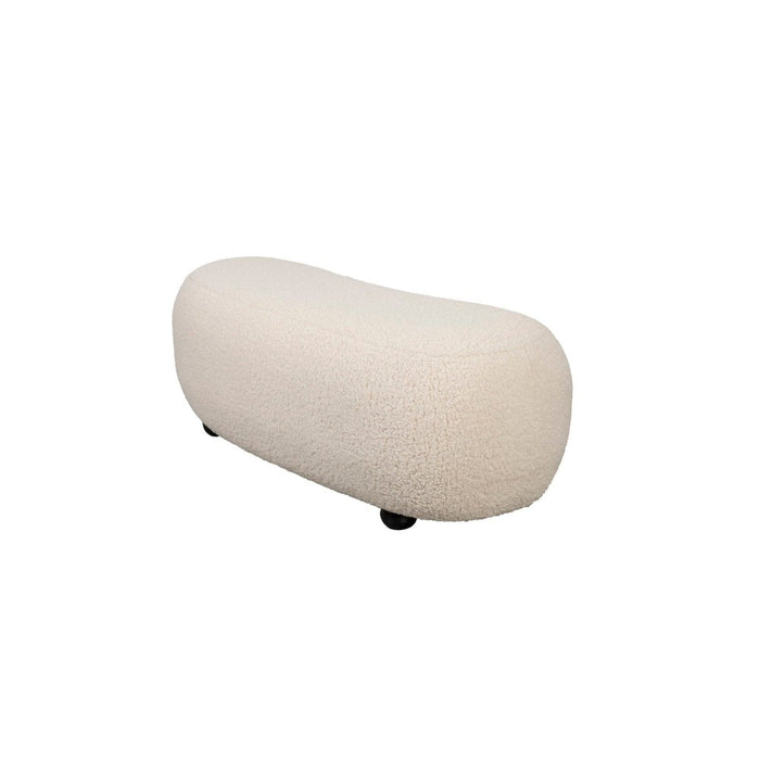 Noxx Hocker Wit Boucle Stof 46 cm-Poefen-Creating Home