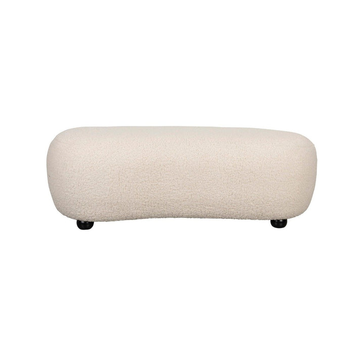 Noxx Hocker Wit Boucle Stof 46 cm-Poefen-Creating Home