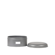 Opbergblik Antiek Grijs Metaal L 22x22x12 cm-Opbergdozen en manden-LABEL51