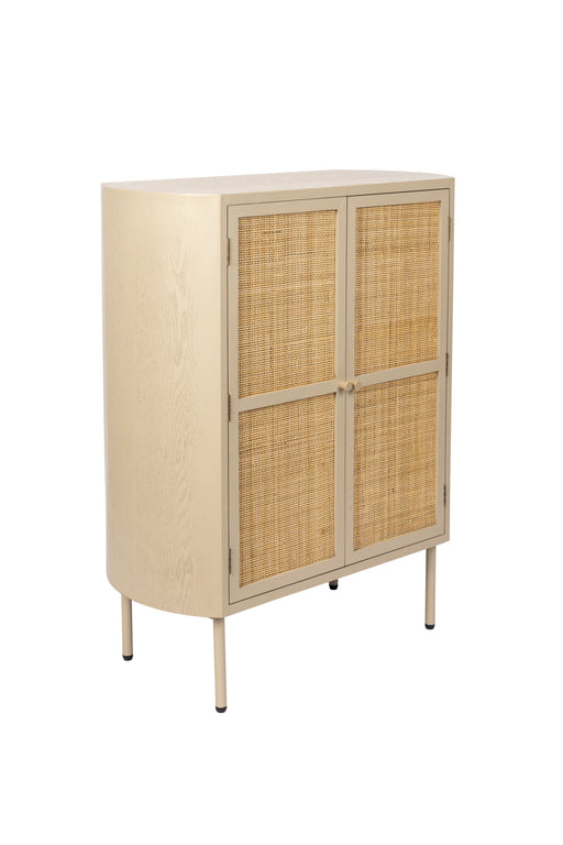 Opbergkast Amaya Low 2do MDF, Metaal Beige 38x80 cm-Opbergkasten-Creating Home