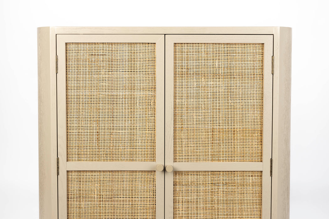 Opbergkast Amaya Low 2do MDF, Metaal Beige 38x80 cm-Opbergkasten-Creating Home