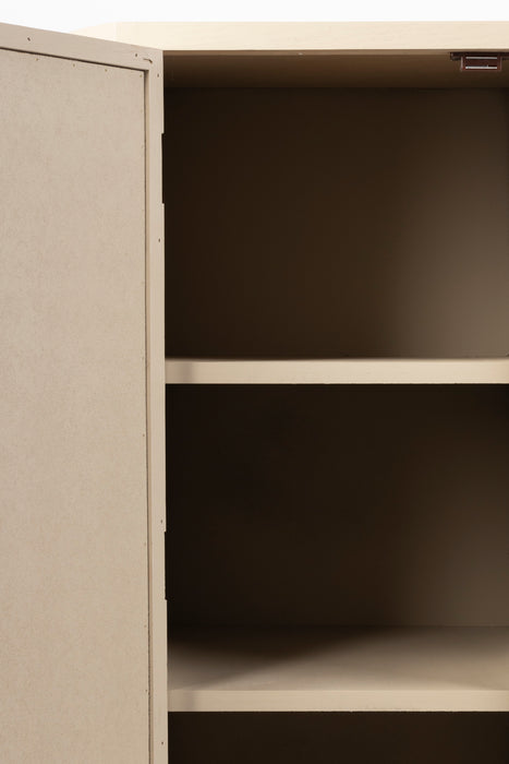 Opbergkast Amaya Low 2do MDF, Metaal Beige 38x80 cm-Opbergkasten-Creating Home