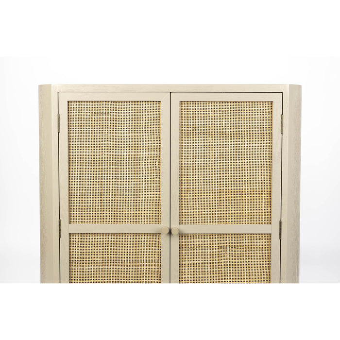 Opbergkast Amaya Low 2do MDF, Metaal Beige 38x80 cm-Opbergkasten-Creating Home