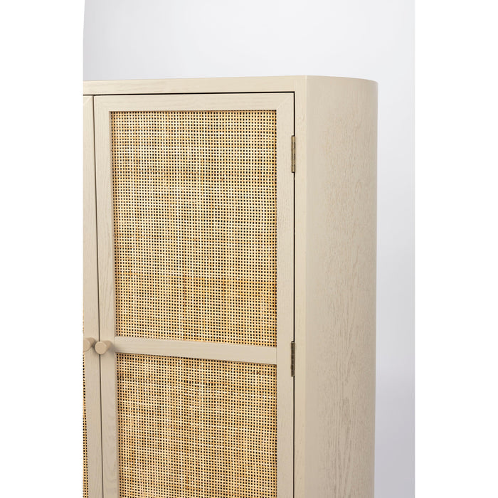 Opbergkast Amaya Low 2do MDF, Metaal Beige 38x80 cm-Opbergkasten-Creating Home