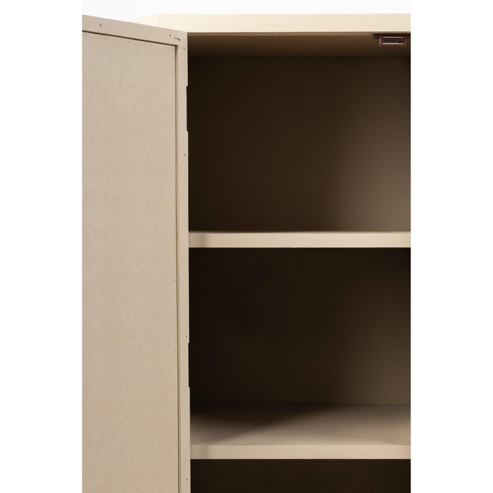 Opbergkast Amaya Low 2do MDF, Metaal Beige 38x80 cm-Opbergkasten-Creating Home