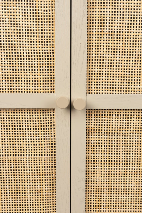 Opbergkast Amaya Low 2do MDF, Metaal Beige 38x80 cm-Opbergkasten-Creating Home