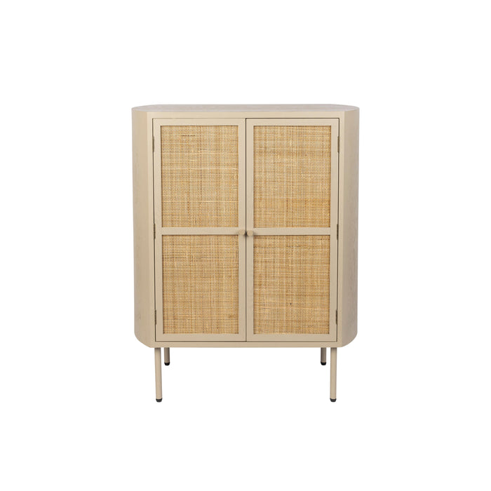 Opbergkast Amaya Low 2do MDF, Metaal Beige 38x80 cm-Opbergkasten-Creating Home