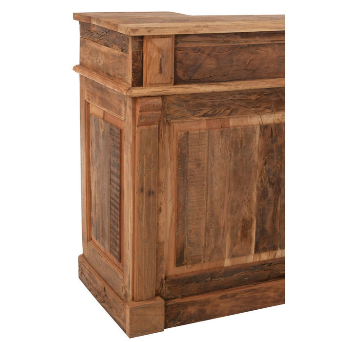 Opbergkast Barkast 2 Lades Gerecycled Hout Naturel 180x55x106 cm-Opbergkasten-J-Line