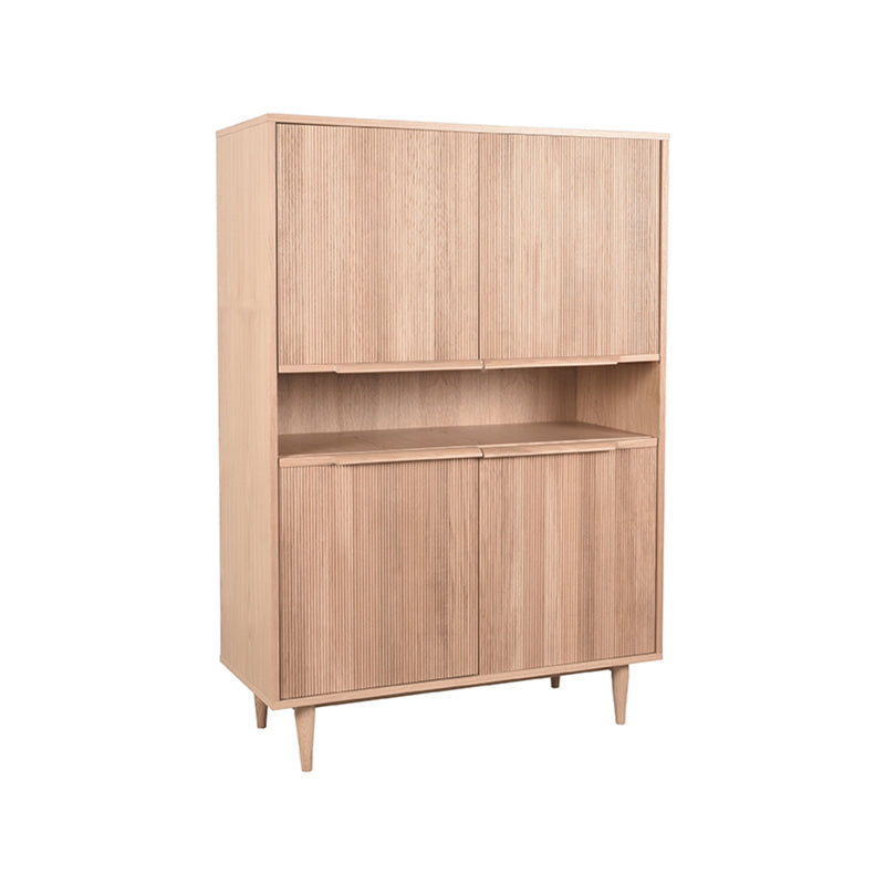 Opbergkast Bergkast Jule Naturel Eiken Barkast 110x49x158 cm-Opbergkasten-LABEL51