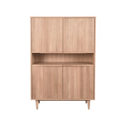 Opbergkast Bergkast Jule Naturel Eiken Barkast 110x49x158 cm-Opbergkasten-LABEL51