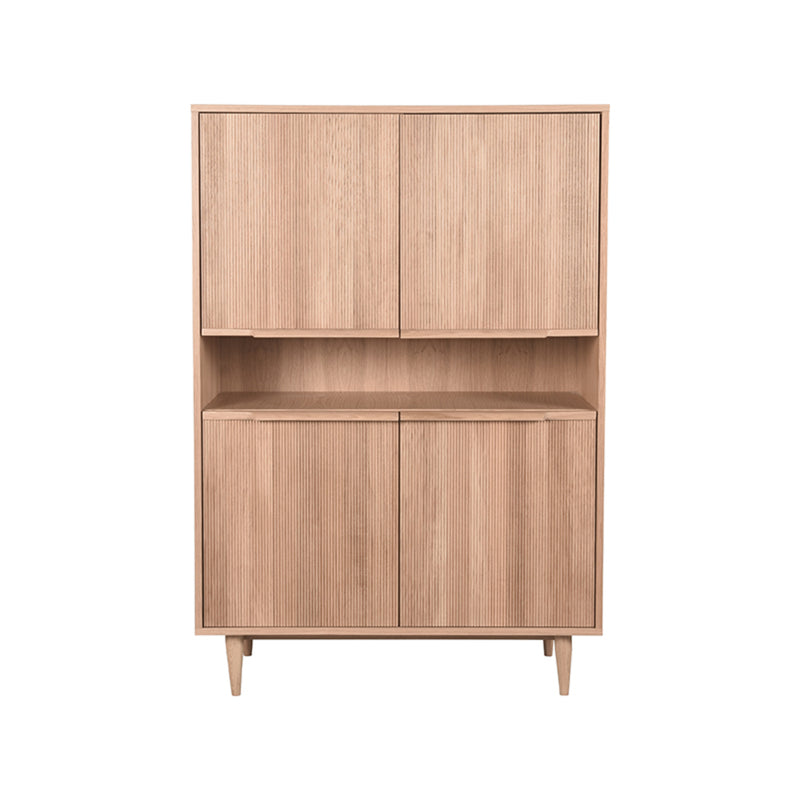Opbergkast Bergkast Jule Naturel Eiken Barkast 110x49x158 cm-Opbergkasten-LABEL51